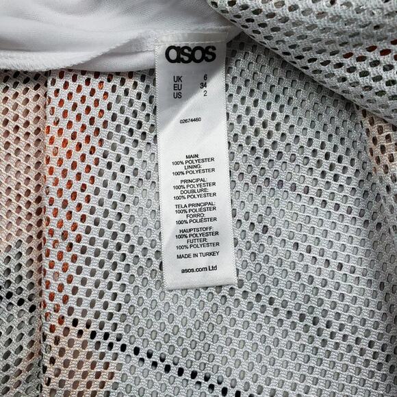 NWT ASOS Mesh Pleated A-Line Skater Floral Print Mini Skirt Women's Size 2 - Picture 5 of 8